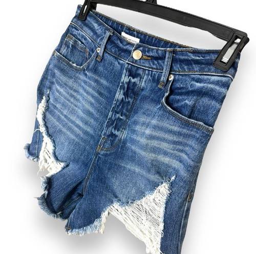 Good American  High Rise Boho Distressed Shorts - Size 4/27