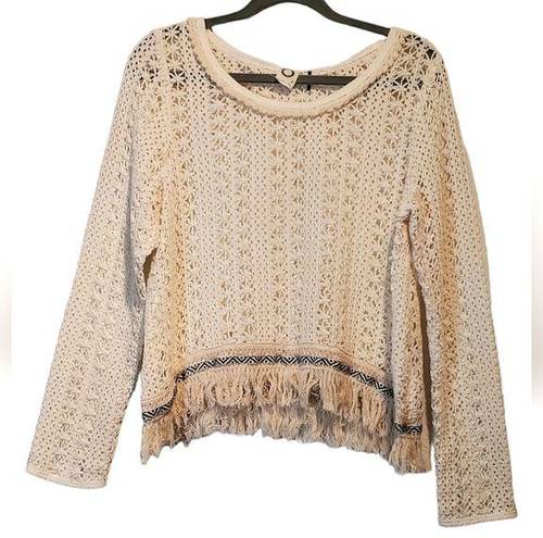 Akemi + Kin  Anthropologie Crochet Women's long sleeve top size XL