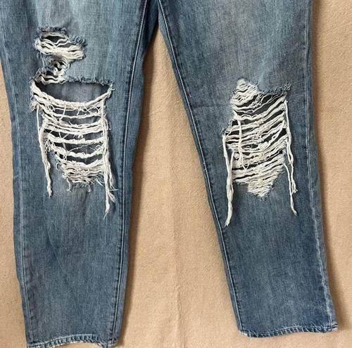 Pistola  Cassie Super High Rise Straight Leg Distressed Jeans Ripped Size 28