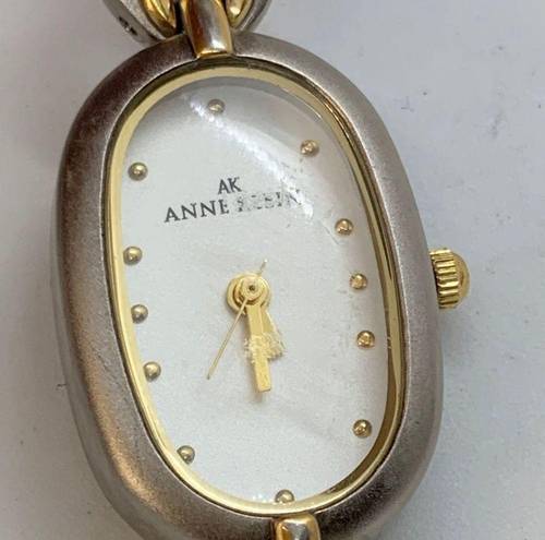 Anne Klein  ladies silver gold tone Quartz analog watch  up to 7.5” runs