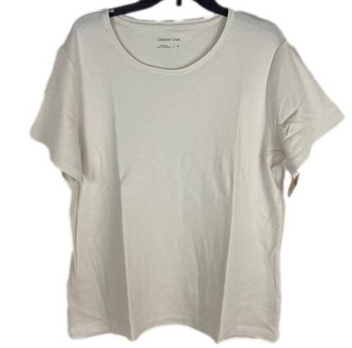 Coldwater Creek Ivy Cream Interlock Tee Women’s Size 1X