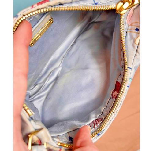 Miu Miu Baby Blue Silk Lined Clutch/Cosmetic Bag