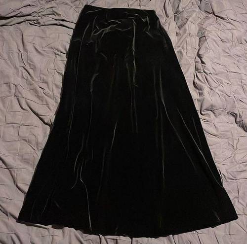 Alex Evenings  Vintage Black Velvet Maxi Skirt