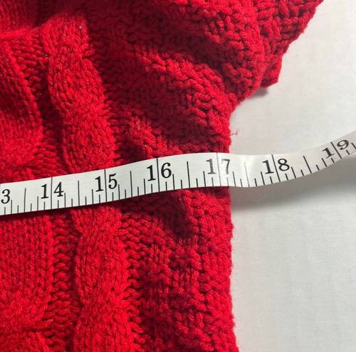 SO Red Cable Knit Pull Over Long Sleeve Sweater Women’s Size Small