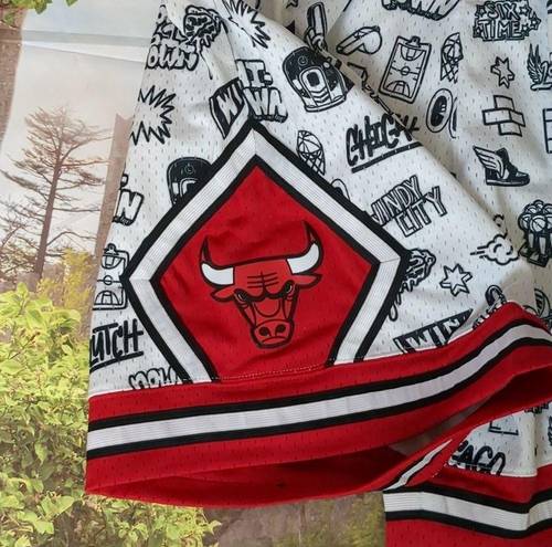 Mitchell & Ness 13  NBA doodle shorts Chicago bulls size large