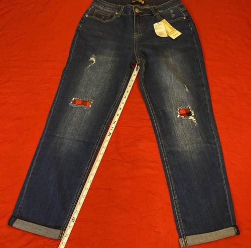 Suzanne Betro  Butler Rip & Reparis Dark Wash Boyfriend Jeans Women Size 10