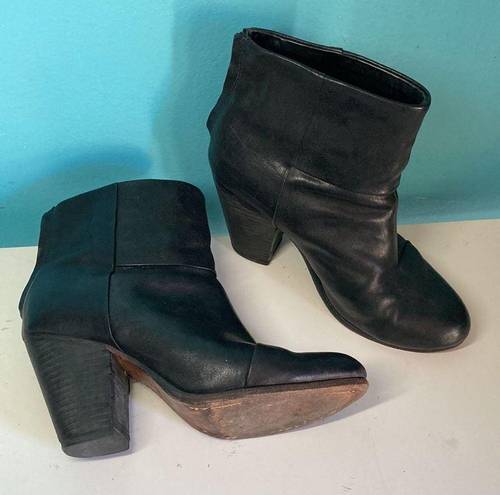 Rag and Bone  Black Leather Boots 39.5