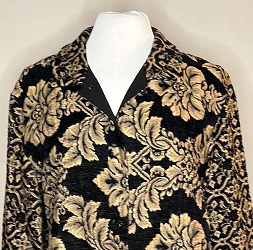 Coldwater Creek  Rococo Brocade Tapestry Button Front Unstructured Blazer Jacket