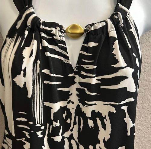 A Byer A. Byer black and white knit tank style top size small