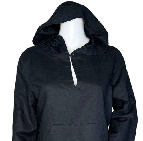 Polo  Ralph Lauren Hoodie Womens Medium Black Linen Cotton Blend Casual Preppy