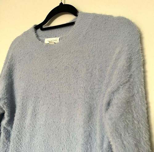 Treasure & Bond  Light Blue Fuzzy Pullover Crewneck Sweater Size S