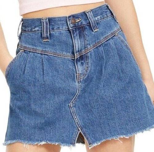 Free People  We The Free Sidecar Denim Mini Skirt