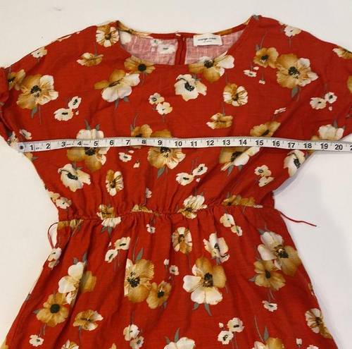 Orange Creek  Los Angeles Floral Midi Dress Linen Boho Sz M Women’s Summer