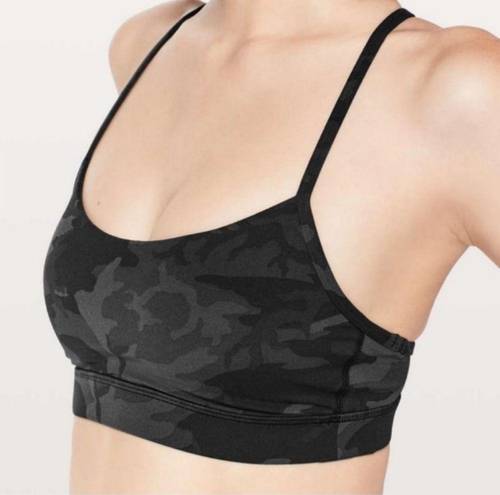 Lululemon  Flow Y Bra *Nulu Incognito Camo Multi Grey (First Release) 12 *no pads