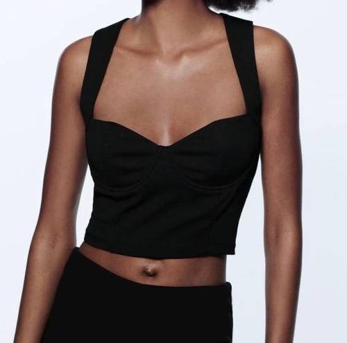 ZARA  Black Bustier top