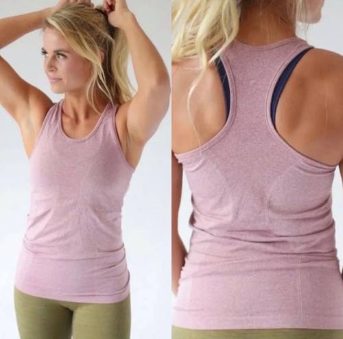 Zyia Active Copper Charged Heathered Poppy Pink Racerback Tank Top