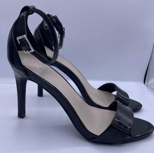 Apt. 9  patent leather open toe ankle strap buckle high heel Size 6