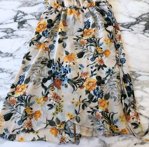 June and Hudson  Floral Ruffle Wrap Dress