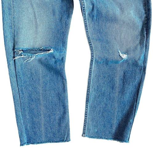 GRLFRND  Linda High Rise Straight Leg Distressed Crop Denim Jeans 29