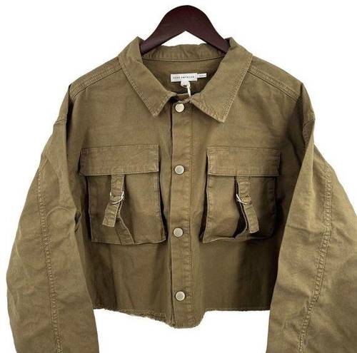 Good American  Green Crop Jacket Size 4 / XL New