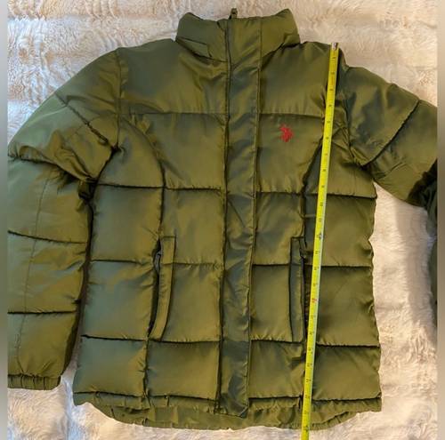 Polo women's small green puffer