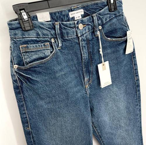 Good American  Good Classic Raw Edge Ankle Jeans NEW Blue Women's Size 2 / 26