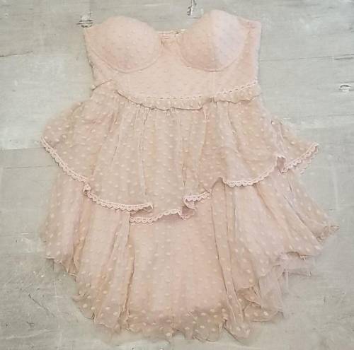 Gypsy 💕SPELL & THE 💕 Mira Bustier RaRa Dress ~ Rose Pink Large L NWT