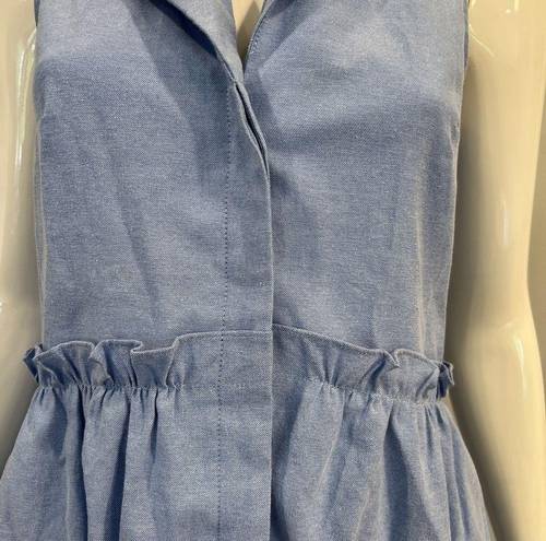 Tuckernuck  Oxford Blue Sleeveless Royal Shirt Dress