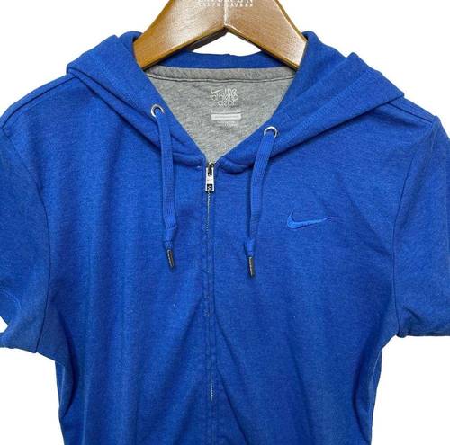 Nike  The Athletic Department Blue Short Sleeve Hoodie & Cropped Joggers Combo S