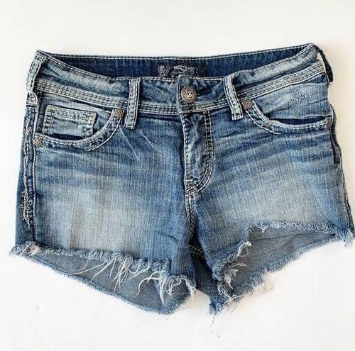 Silver Jeans  Suki Cut Off Jean Shorts Size 26