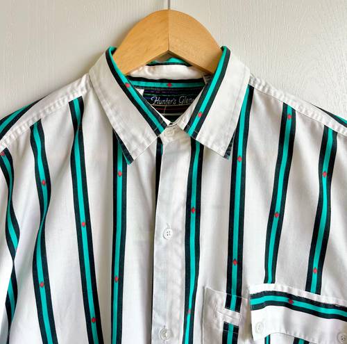 Vintage Hunter's Glen Western Cowboy Vertical Stripe Shirt Multi Size 12