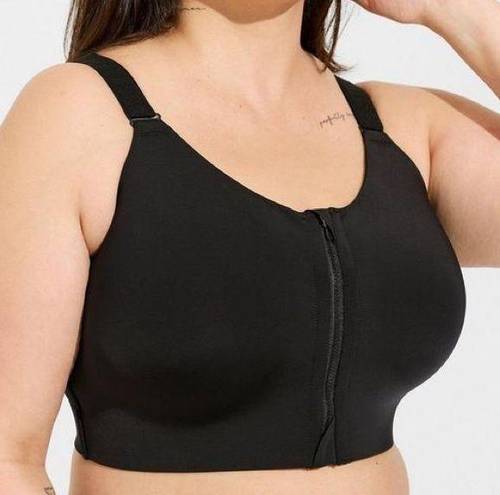 Torrid  Wire-Free Hi-Impact Zip-Front Sports Bra women’s plus size 44DD black