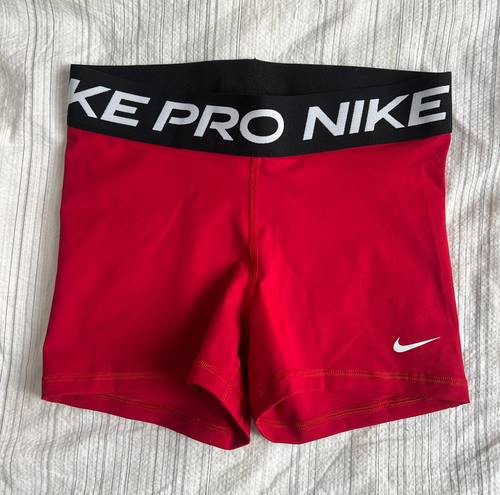 Nike Red  Pro Spandex Women’s 3” Shorts