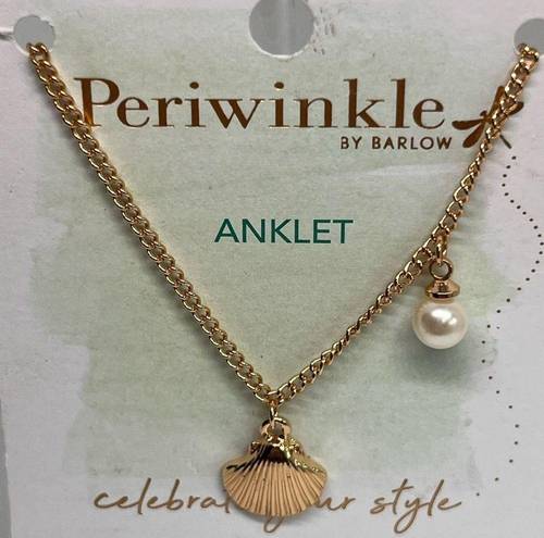 Sea Shell & Faux Pearl Anklet