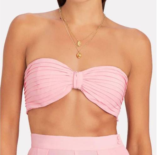 Petal NWT Ronny Kobo Mayah Bandeau Crop Top in  Pink