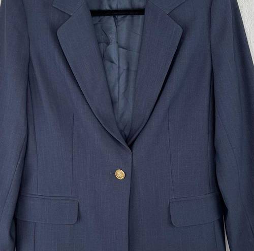 Rafaella  Petites Navy Blue Nautical Single Breasted Suit Blazer 10P NWT