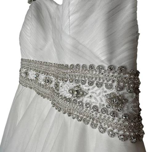 Oleg Cassini  White Strapless Wedding Gown