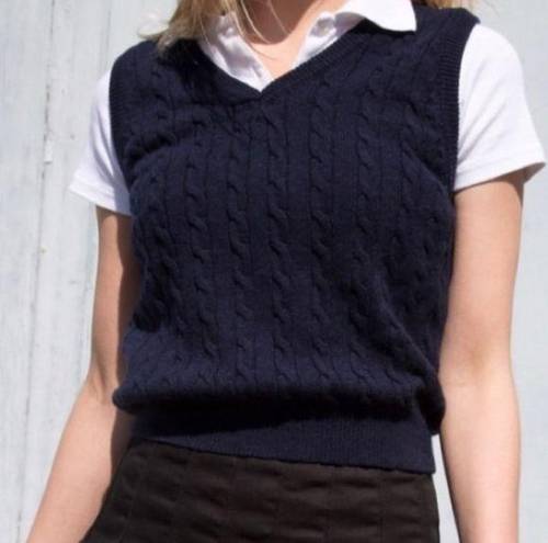 Brandy Melville  Navy Marlena Sweater Vest