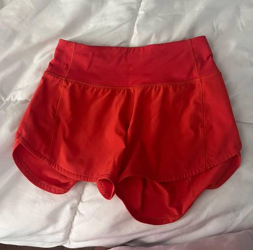 Lululemon Red Speed Up Shorts