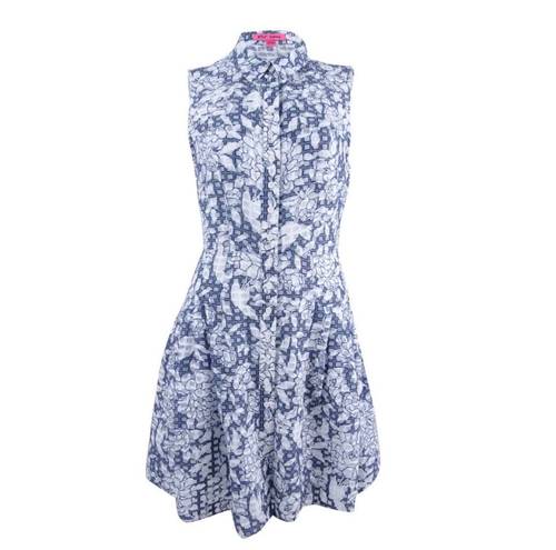 Betsey Johnson Betsy Johnson size 4 Blue And White Floral Dress