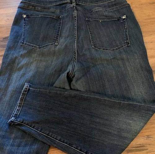 Pilcro and the Letterpress  Crop Leggings Jeans Size 16W 16 Blue Denim Inseam 26