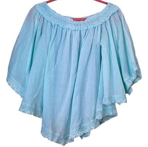 Free The Roses  Boho Off The Shoulder Bat Wing Top Size S/M