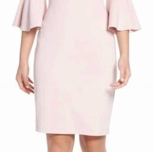 Harper  Rose Women's Pink Blush Bell Sleeve Bateau Neck Sheath Dress NWT Sz 8