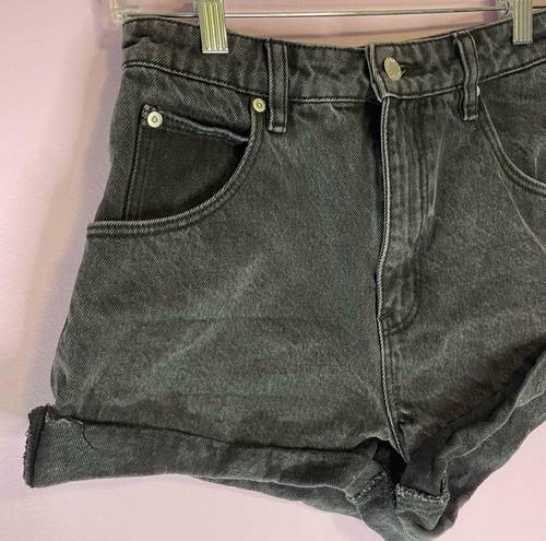 Rolla's  Mirage Black Denim Jean Shorts High Rise Loose Fit Size 26