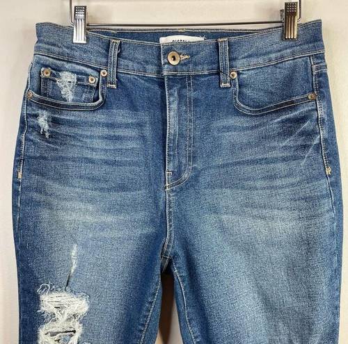 Pistola Monroe High Waist Cigarette Straight Ankle Distressed Stretch Jeans 29