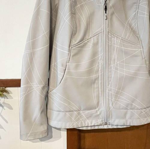 Lole  | Fleece Lined Water Repellent Jacket Light Gray Swirl Pattern Full Zip XL