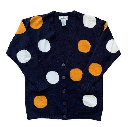 Rena Rowan Vintage  for Saville Blue Polka Dot Cardigan S