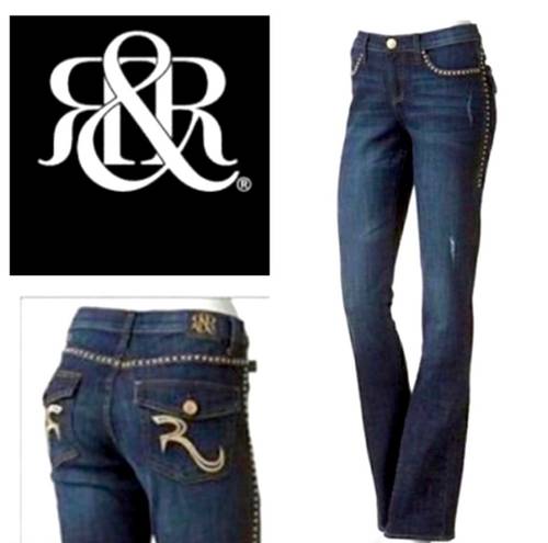 Rock & Republic Studded Kasandra Bootcut Jeans-dark wash-size 2