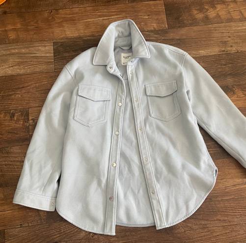 Abercrombie & Fitch Light Blue Shirt Jacket