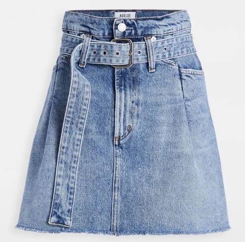 AGOLDE  90's Denim Mini Skirt High Waisted Blue Wash Women’s Size 24